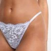 New Look Lace Thong In Light Blue For Women