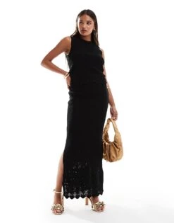 New Look Co-ord Stitch Hem Skirt In Black For Women
