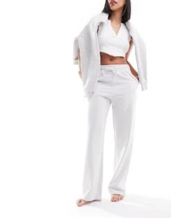 New Look Wide Leg Jogger In Grey For Women