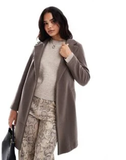 New Look Formal Coat In Mink For Women Beige