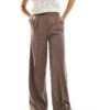 New Look Wide Leg Tailored Trousers In Mink For Women Brown
