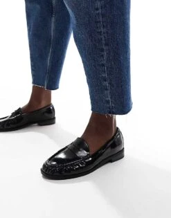 New Look Wide Fit New Look Basic Loafer In Black For Women