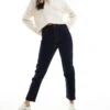 New Look Hannah Straight Leg Jeans In Navy For Women Mid Blue