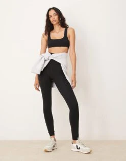 New Look Fleece Lined Leggings In Black For Women