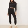New Look Fleece Lined Seamless Leggings In Black For Women