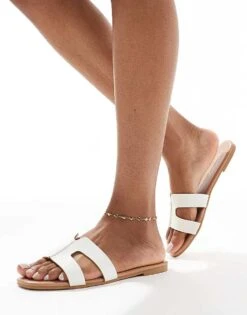 New Look Cutout Sandal In White For Women
