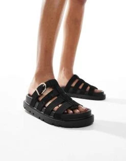 New Look Gladiator Chunky Mule In Black For Women